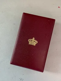 Original HJV medalje af sterlingsølv for 25 års tjeneste med tilhørende æske