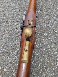 Original Europæisk flinte musket ca. år 1800, mekanisk god