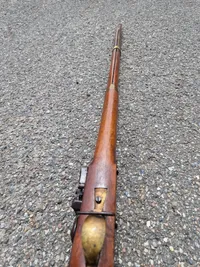 Original Europæisk flinte musket ca. år 1800, mekanisk god
