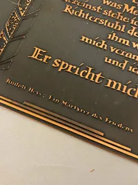 Original Veteran plade givet til Dansk SS veteran