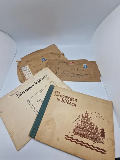 Originalt lot Norwegen in bilder - ww2 sendt fra Norge til Tyskland i 42