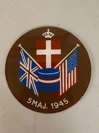 Originalt bemalt glas 5 Maj 1945