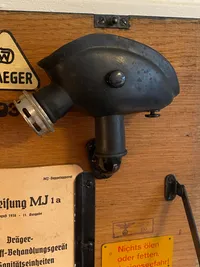 Ekstremt sjældent tysk ww2 Dräger Sauerstoff - Behandlungsgerät Für Sanitätseinheiten, senere anvendt i Danmark af Statens Sindssygehospitaler
