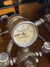 Ekstremt sjældent tysk ww2 Dräger Sauerstoff - Behandlungsgerät Für Sanitätseinheiten, senere anvendt i Danmark af Statens Sindssygehospitaler