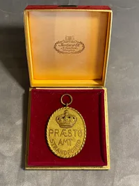 Sjælden original ID disk fra Præstø Amt Strandfoged