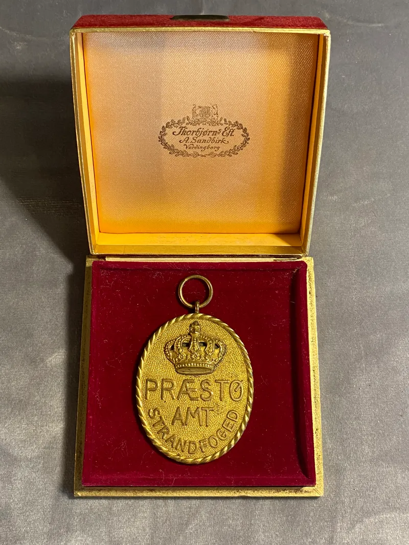 Sjælden original ID disk fra Præstø Amt Strandfoged