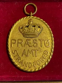 Sjælden original ID disk fra Præstø Amt Strandfoged