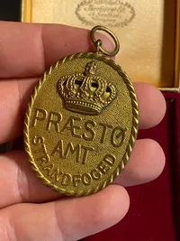 Sjælden original ID disk fra Præstø Amt Strandfoged