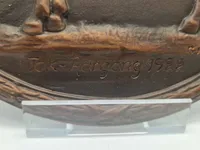 Original Bronze dragon platte 1922 dateret