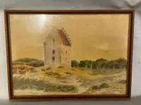 Ella Heide ( 1871-1956) den tilsande kirke ved Skagen