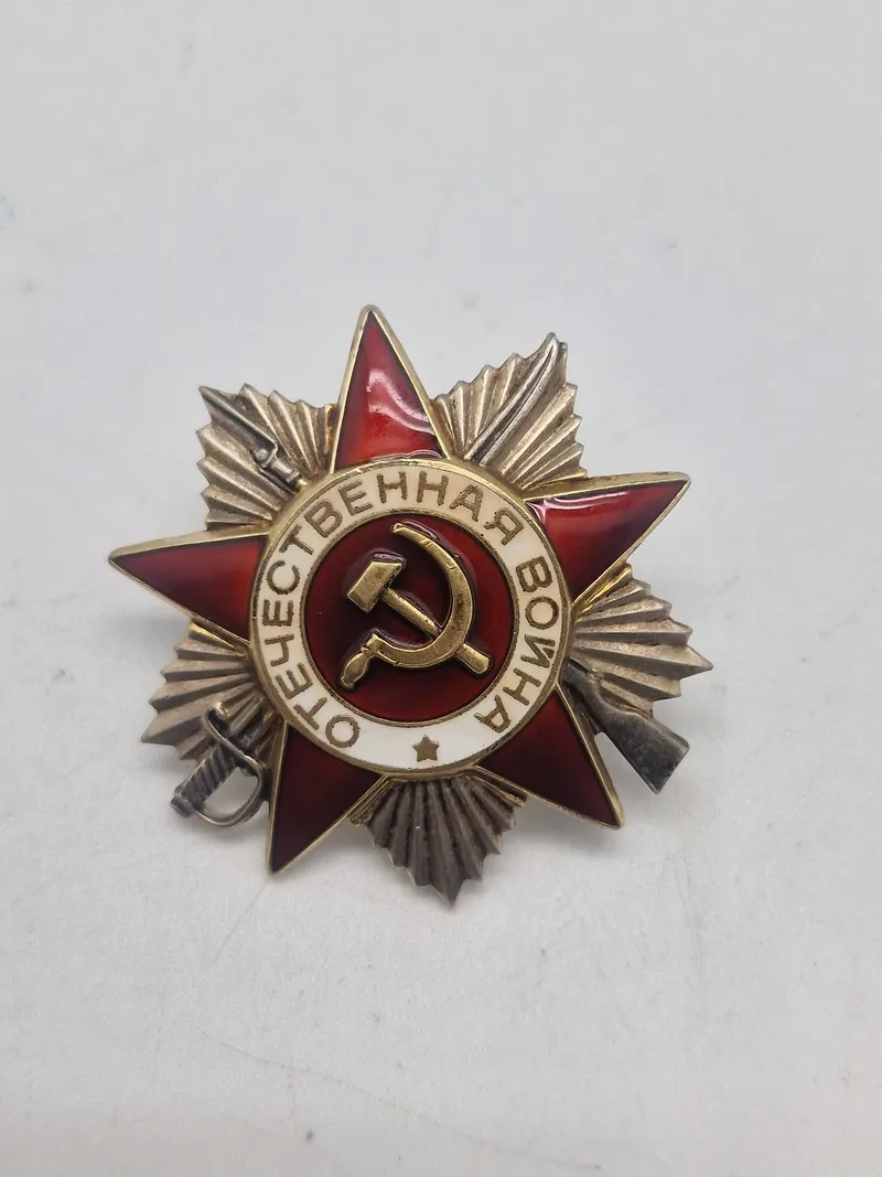 Original Russisk fortjenestemedalje "Order of the patriotic war" 2. klasse. 1980 udgaven