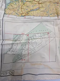 Originalt SOE silkekort over Norge - ww2