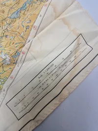 Originalt SOE silkekort over Norge - ww2