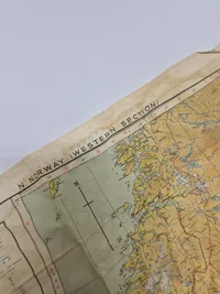 Originalt SOE silkekort over Norge - ww2