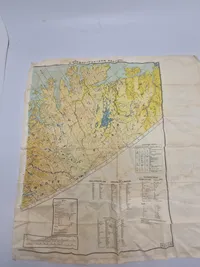 Originalt SOE silkekort over Norge - ww2