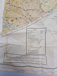 Originalt SOE silkekort over Norge - ww2