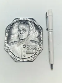 Original Metal Plaque Marshal Soviet Union Zhukov