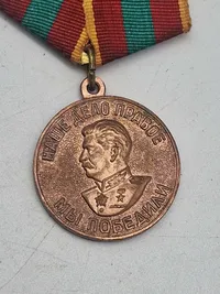 Original USSR Russian medal "For Valiant Labor in the Great Patriotic War 1941 - 1945"