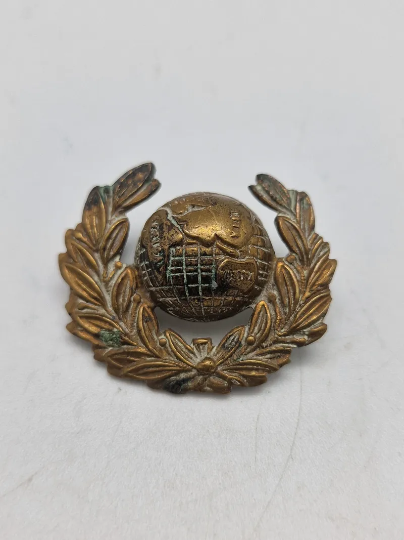 Originalt ww2 Royal Marines Officers cap badge