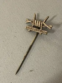 Original pin fra daske politifolk der har siddet i KZ lejer