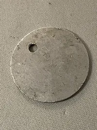 Sjælden original id tag Fliegerhorst Aalborg