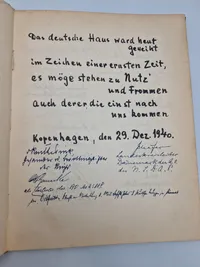 Genoptryk af gæstebogen fra Deutsches Haus Copenhagen - kun lavet i 500 eks.