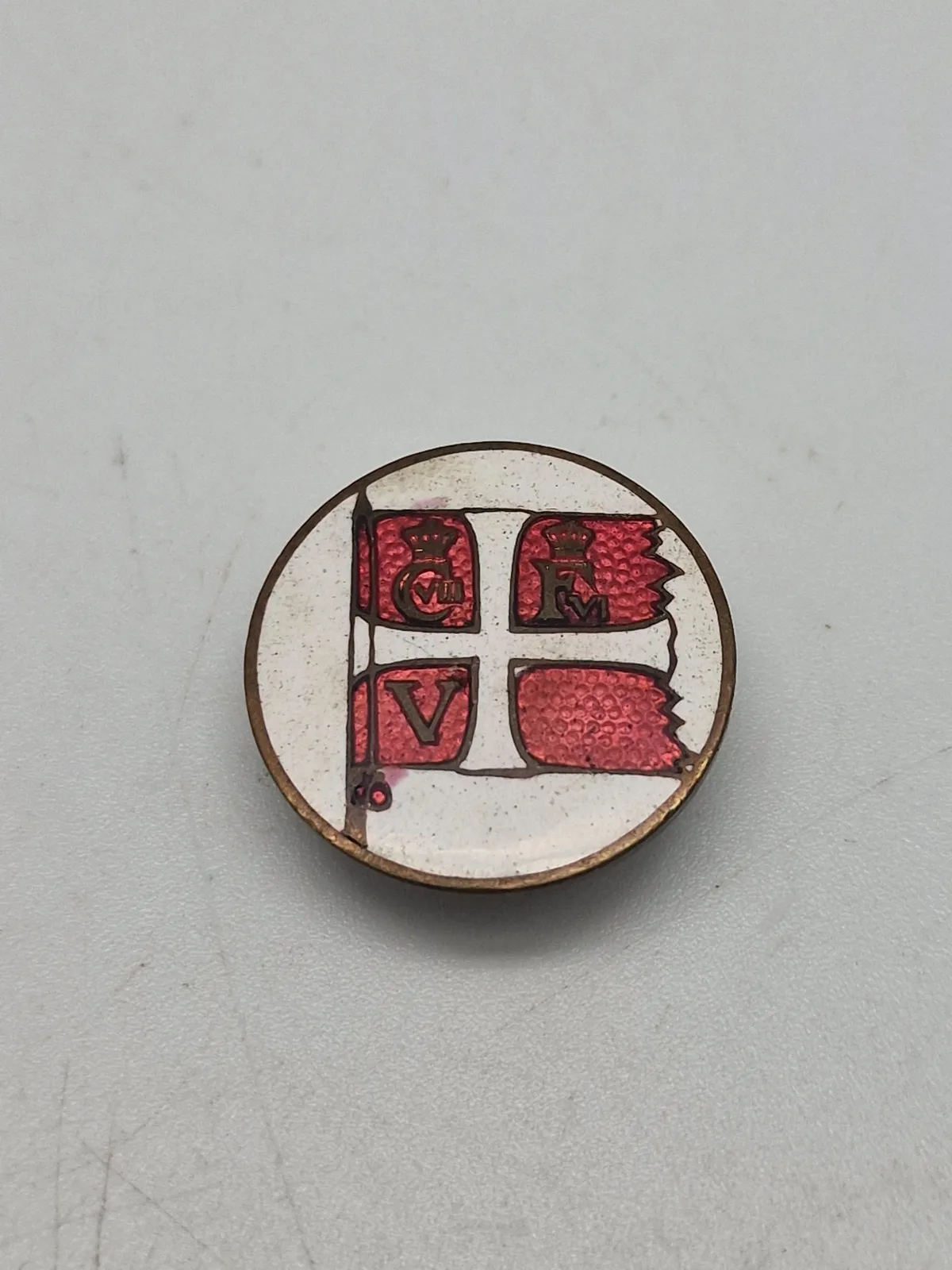 Original dansk emalje pin med fanen