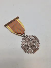 Original Medal Of The Holy Land, Pilgrims Jerusalem Cross Of Honour, Bronze Grade