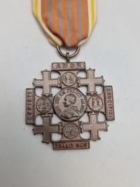 Original Medal Of The Holy Land, Pilgrims Jerusalem Cross Of Honour, Bronze Grade