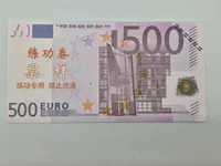 Samling euro sedler brugt til træning i værdihåndtering i kinesiske banker