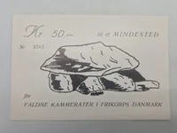 Sjælden original 50 kroners anvisning man kunne købe og hermed give støtte til en Frikorps Danmark mindehøj