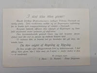 Sjælden original 50 kroners anvisning man kunne købe og hermed give støtte til en Frikorps Danmark mindehøj