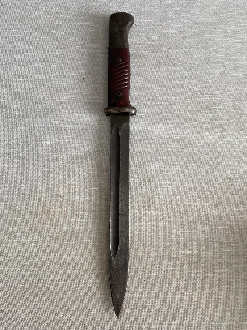 Original tysk K98 bajonet - ustemplet (politi enhed)