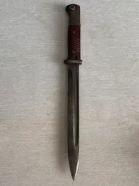 Original tysk K98 bajonet - ustemplet (politi enhed)