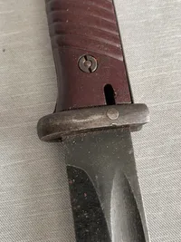 Original tysk K98 bajonet - ustemplet (politi enhed)