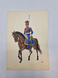 Original tegning af Fransk Napoleons soldat