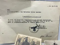 Originalt Waffen-SS lot fra SS sturmmann Walter Hermann Ernst Laurenz fra 4. SS-Polizei-Panzergrenadier-Division faldet i Kessel Von Luga i Rusland