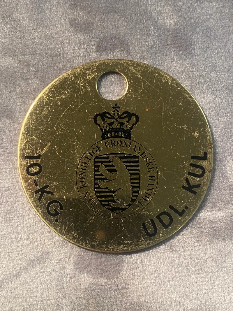 Sjældent 10 kg kultegn - kongelig grønlandsk handel