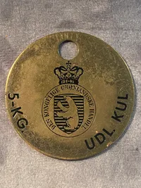 Sjældent 5 kg kultegn - kongelig grønlandsk handel