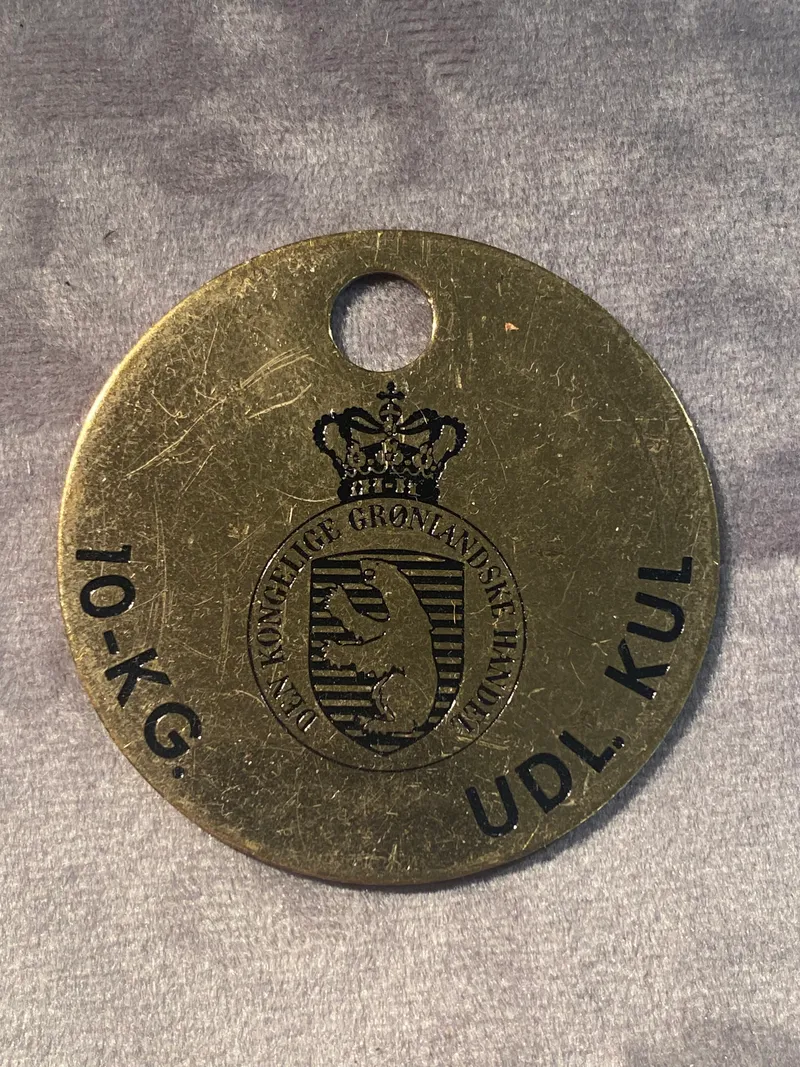 Sjældent 10 kg kultegn - kongelig grønlandsk handel