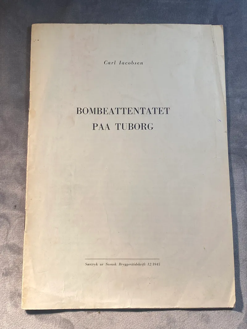 Originalt ww2 hæfte - bombeattentatet på Tuborg