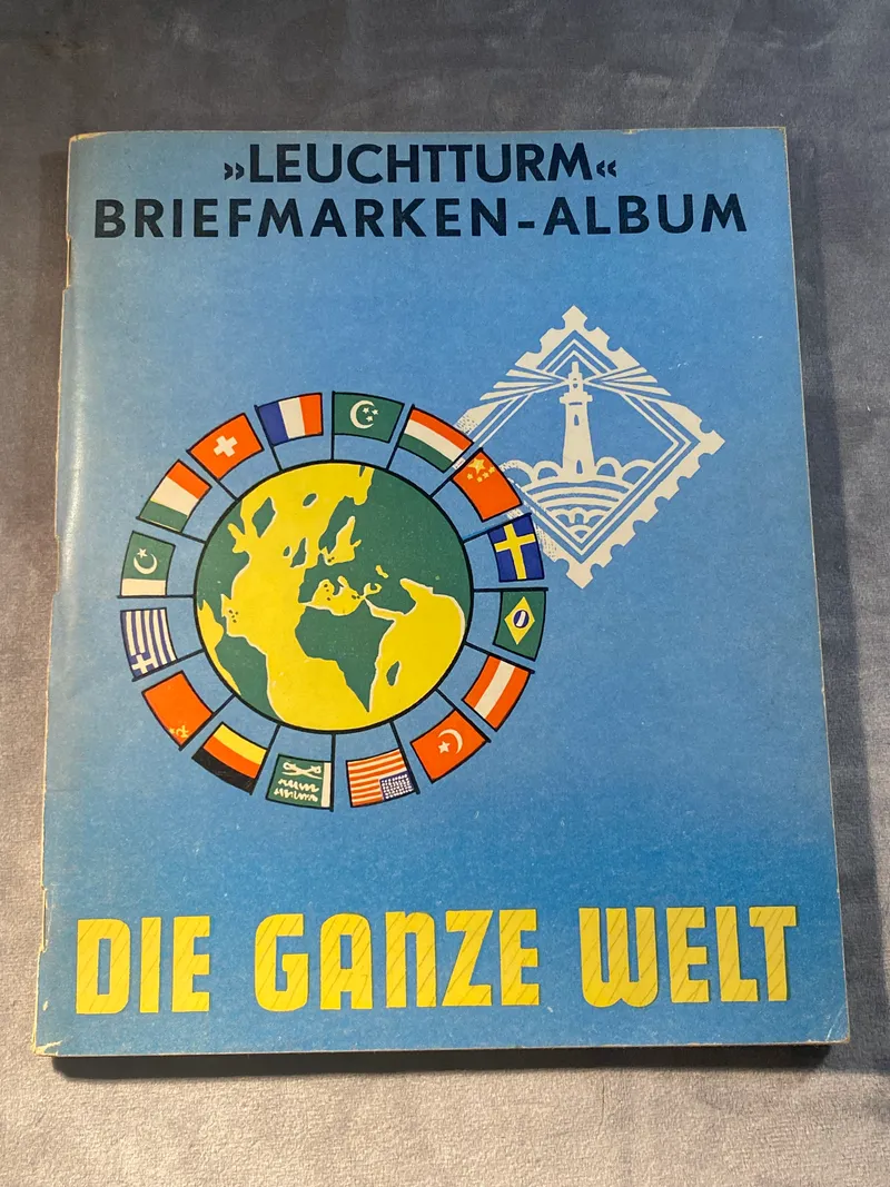 Frimærke album - Die Ganze Welt (bl.a. med plads til tyske ww2 frimærker)