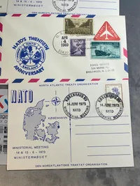 Samling originale NATO førstedagskuverter