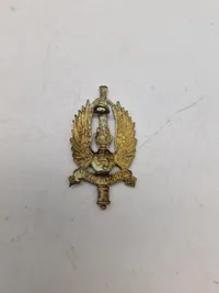 Samling regimentsmærker, flere med huller