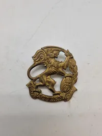 Samling regimentsmærker, flere med huller