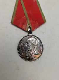 RUSSIAN SUVOROV MILITARY    MEDAL af sølv med nummer