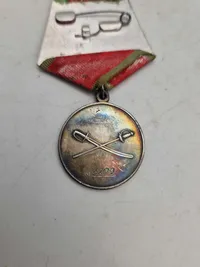 RUSSIAN SUVOROV MILITARY    MEDAL af sølv med nummer