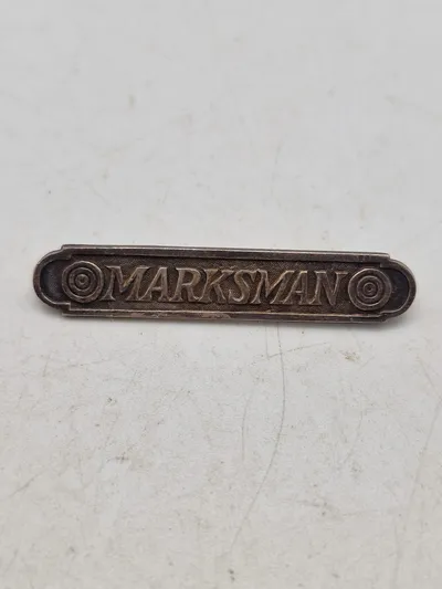 Original amerikansk Marksman badge af sterlingsølv - WW1