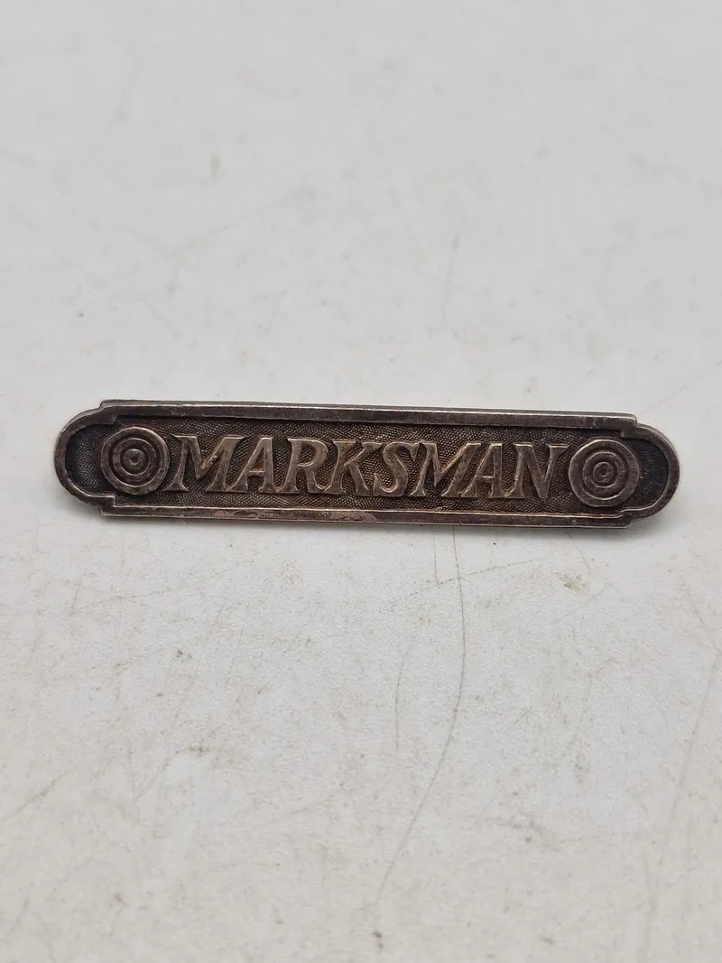 Original amerikansk Marksman badge af sterlingsølv - WW1