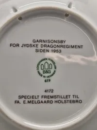 Plakette Holstebro a Garnisionsby for Jydske dragonregiment siden 1953